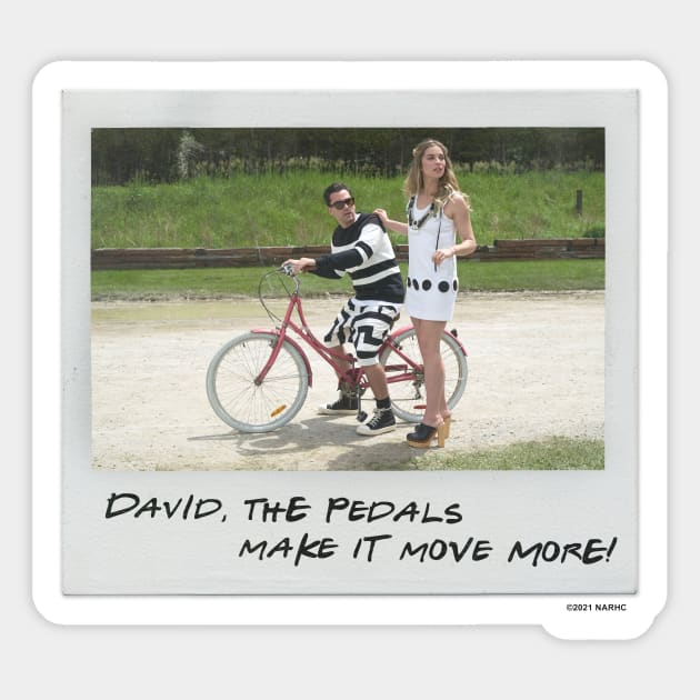 Schitt's Creek Instant Photo: Alexis David - David, the Pedals Make it Move More Sticker by Schitt's Creek